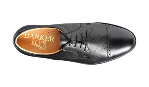 Barker Staines Toe-Cap Shoe -  Black Softie