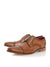 LOAKE Foley Stylish Brogue Derby Shoes - Tan - Side View