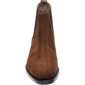 LOAKE Chatsworth Chelsea boot shoe - Brown Suede - Front View