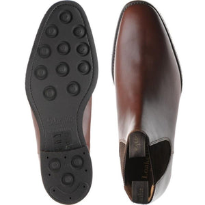 LOAKE Chatsworth Chelsea boot shoe - Brown Waxy calf - Sole/ Top View