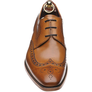 LOAKE Kruger Derby Brogue shoe - Tan Calf - Front View