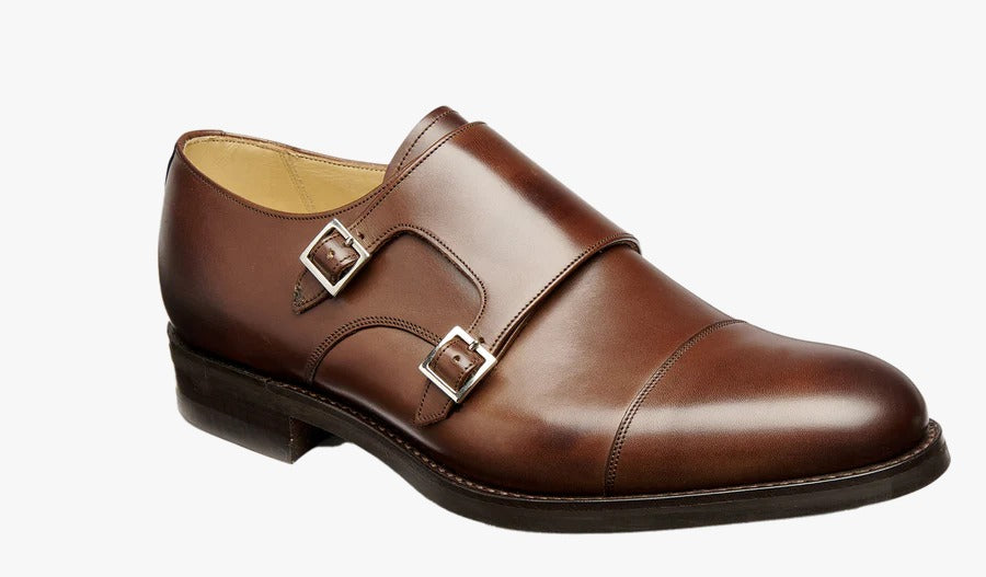Barker Tunstall Buckle-Monk Shoe - Ebony Calf
