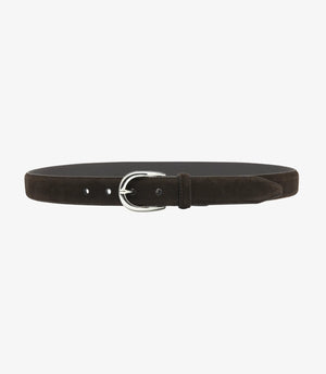 Loake Harry Leather Belt - Dark Brown Suede