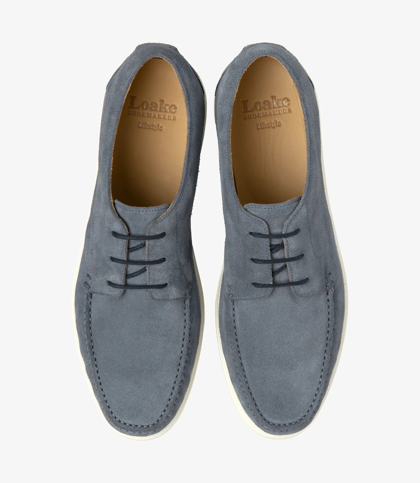 LOAKE Sardinia Loafer Shoe - Light Blue Suede