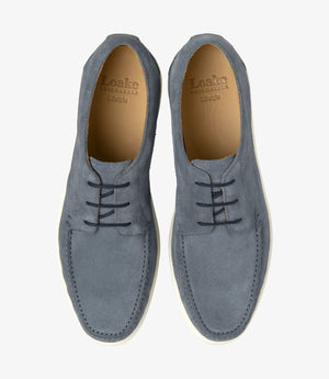 LOAKE Sardinia Loafer Shoe - Light Blue Suede