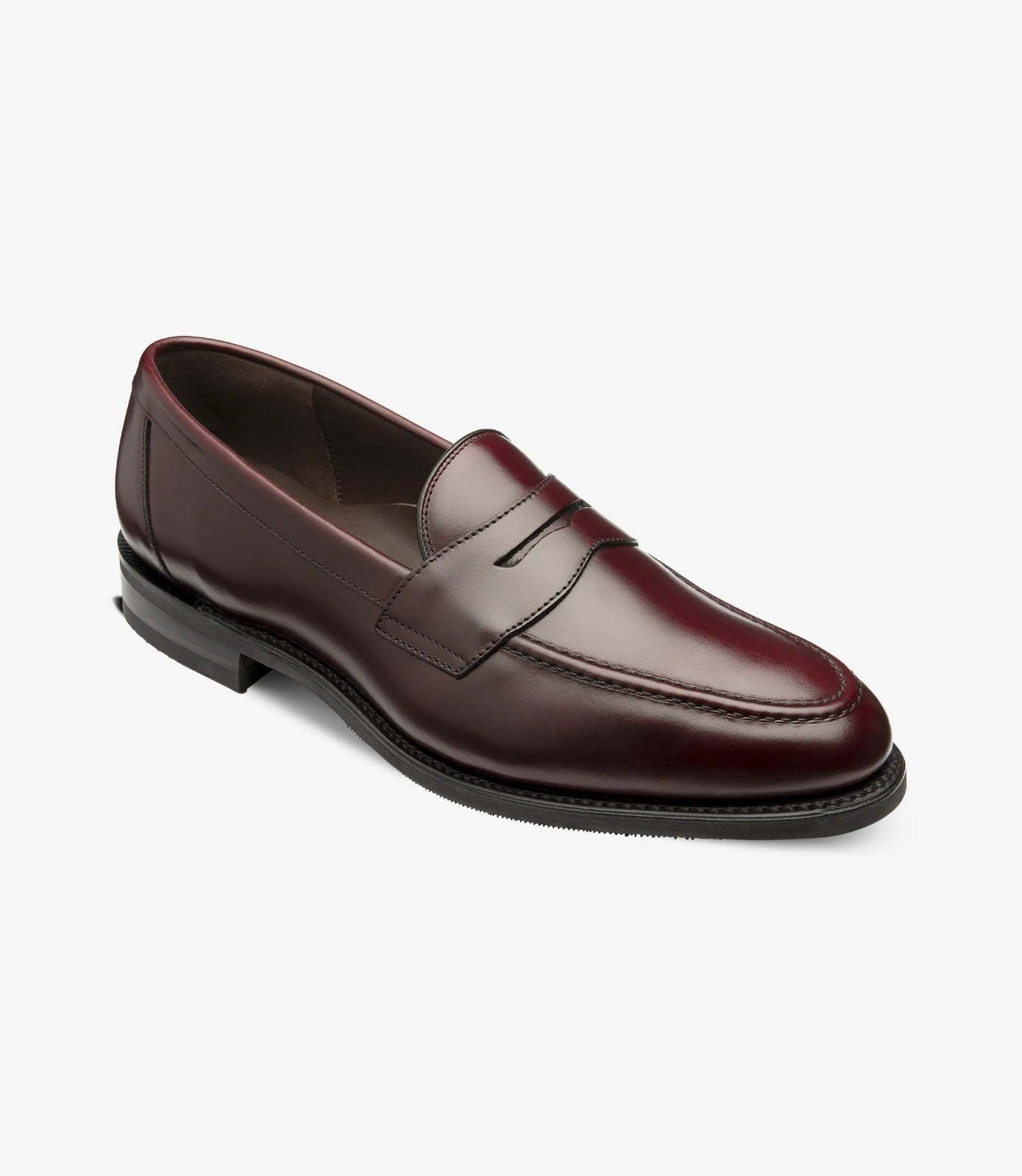 LOAKE Imperial Loafer - Burgundy Calf - (F) fitting rubber Sole