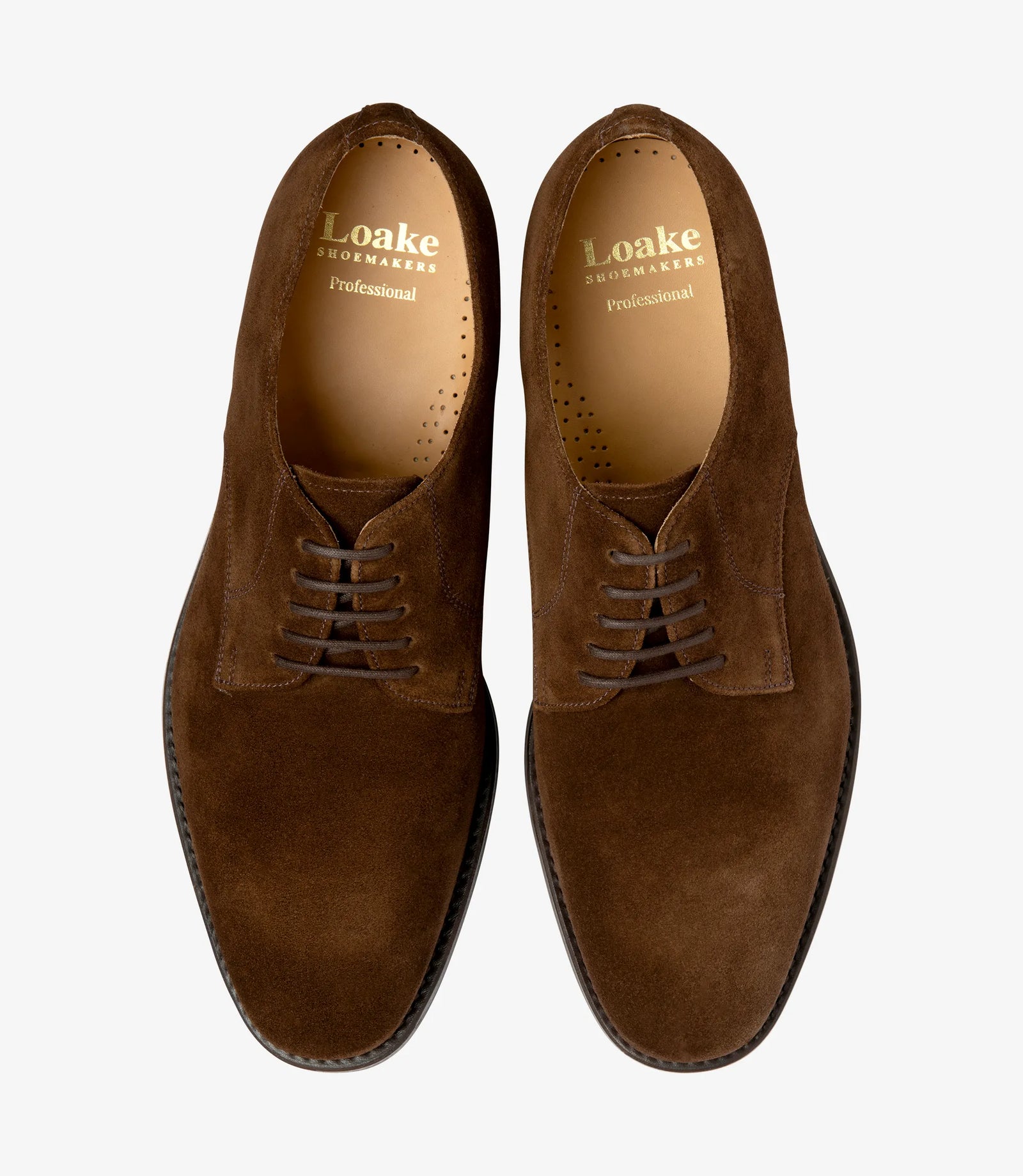 LOAKE 205B Plain Tie shoe - Brown Suede