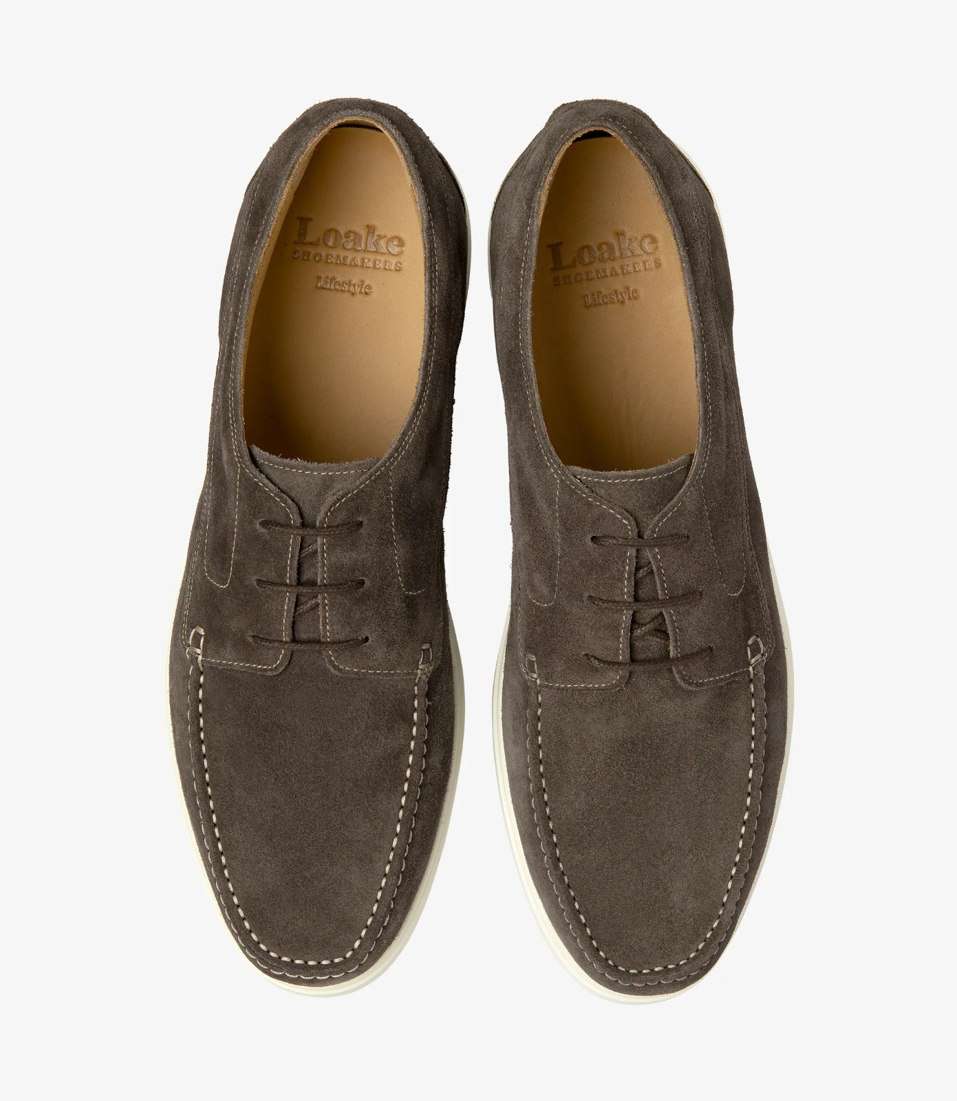 LOAKE Sardinia Loafer Shoe - Anthracite Suede