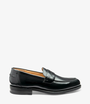 LOAKE 356 Classic apron penny Loafer - Black