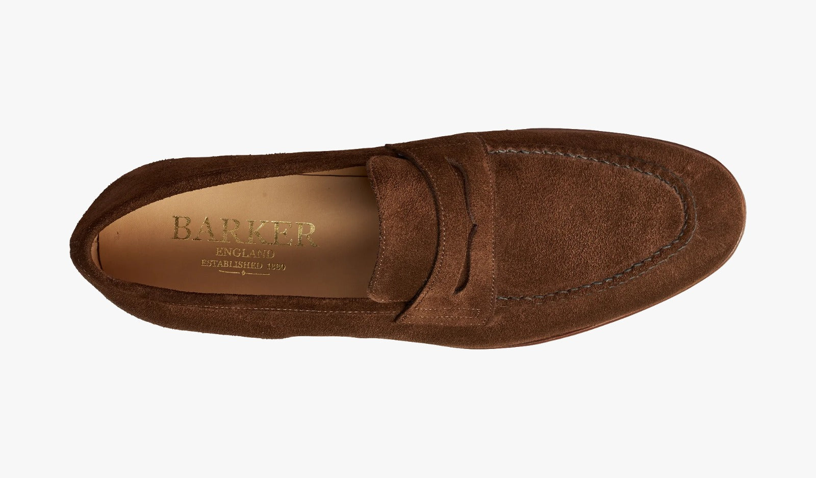 Barker Ledley Loafer Shoe - Castagnia Suede