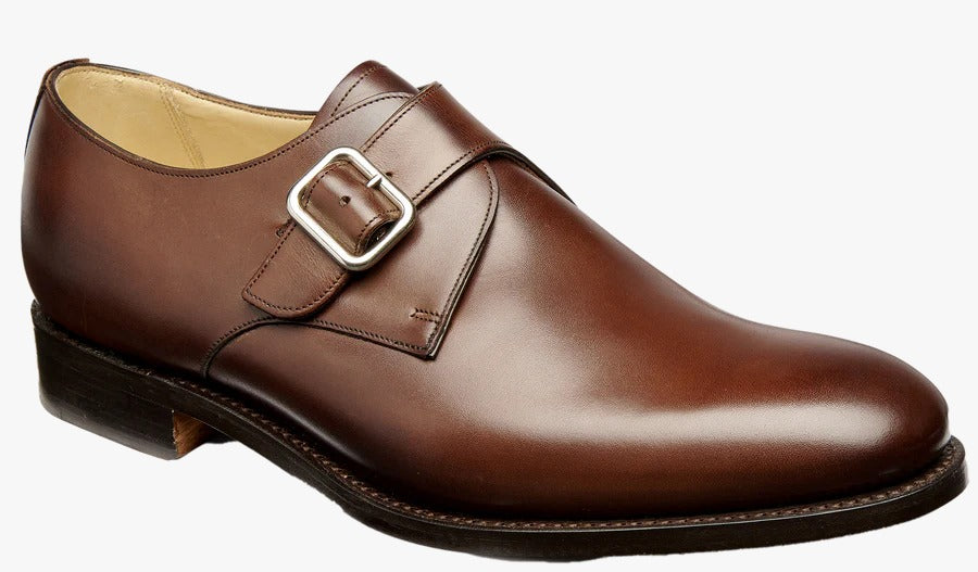 Barker Northcote Single Monk Shoe - Ebony Calf