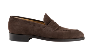 Barker Braunton Loafers - Dark Brown Suede