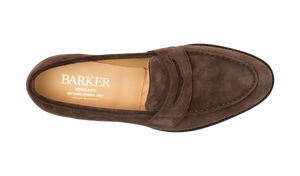 Barker Braunton Loafers - Dark Brown Suede