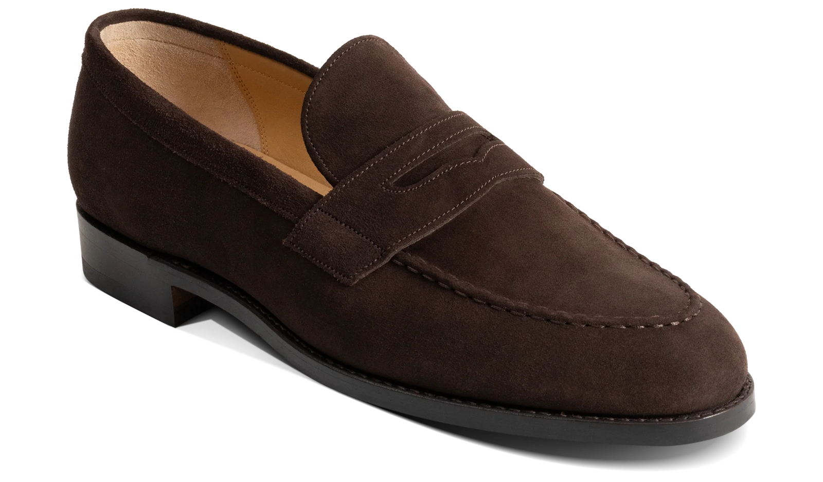 Barker Braunton Loafers - Dark Brown Suede