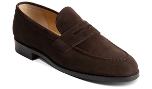 Barker Braunton Loafers - Dark Brown Suede