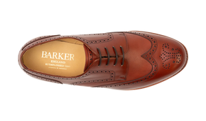 Barker Athlone Brogue Shoes - Rosewood Calf