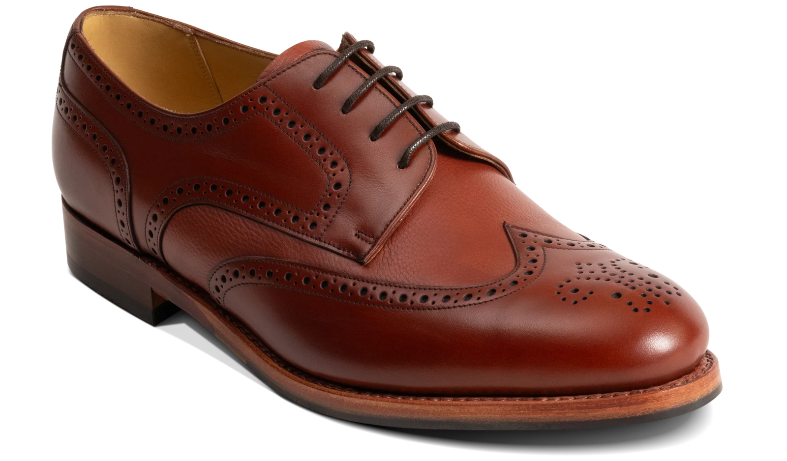 Barker Athlone Brogue Shoes - Rosewood Calf