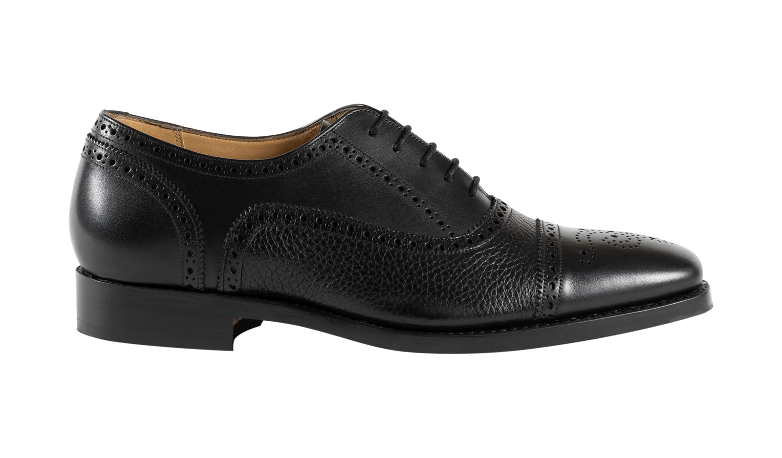 Barker Sligo Brogue Shoes - Black Calf
