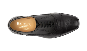 Barker Sligo Brogue Shoes - Black Calf