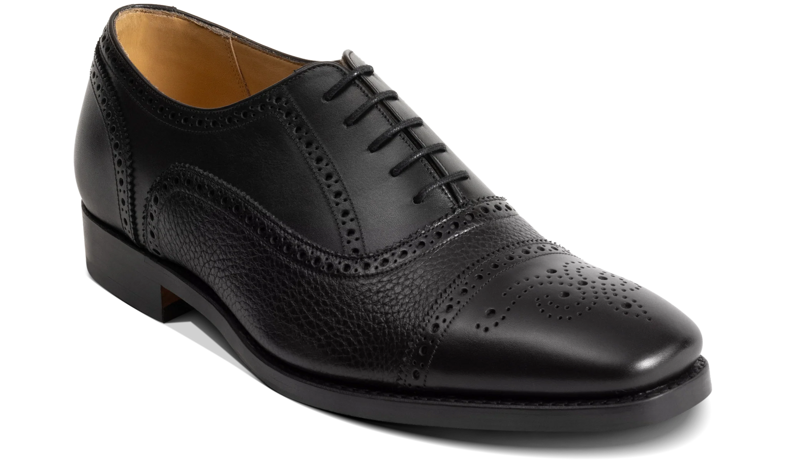 Barker Sligo Brogue Shoes - Black Calf