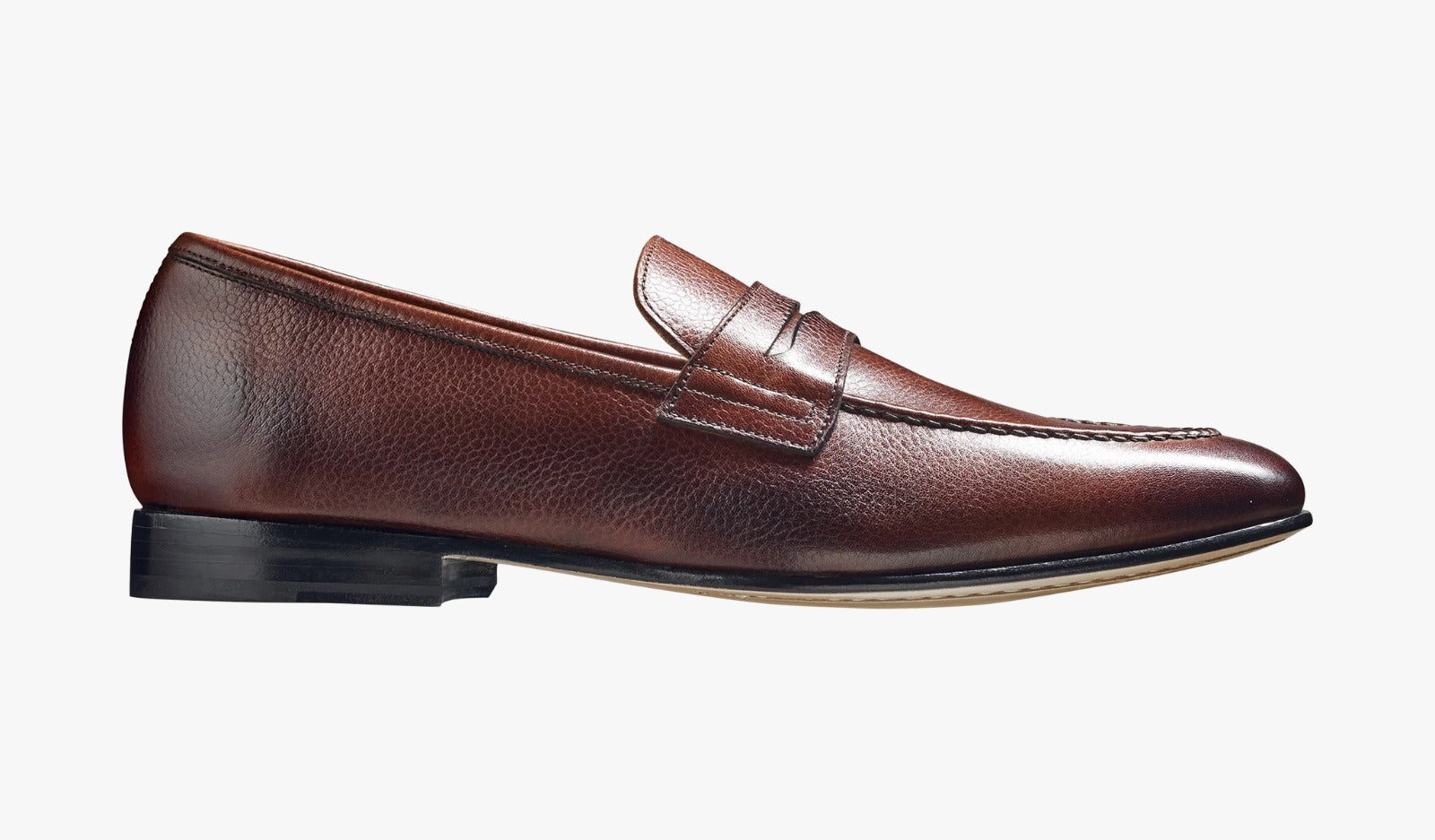 Barker Ledley Loafer Shoe - Cherry Grain
