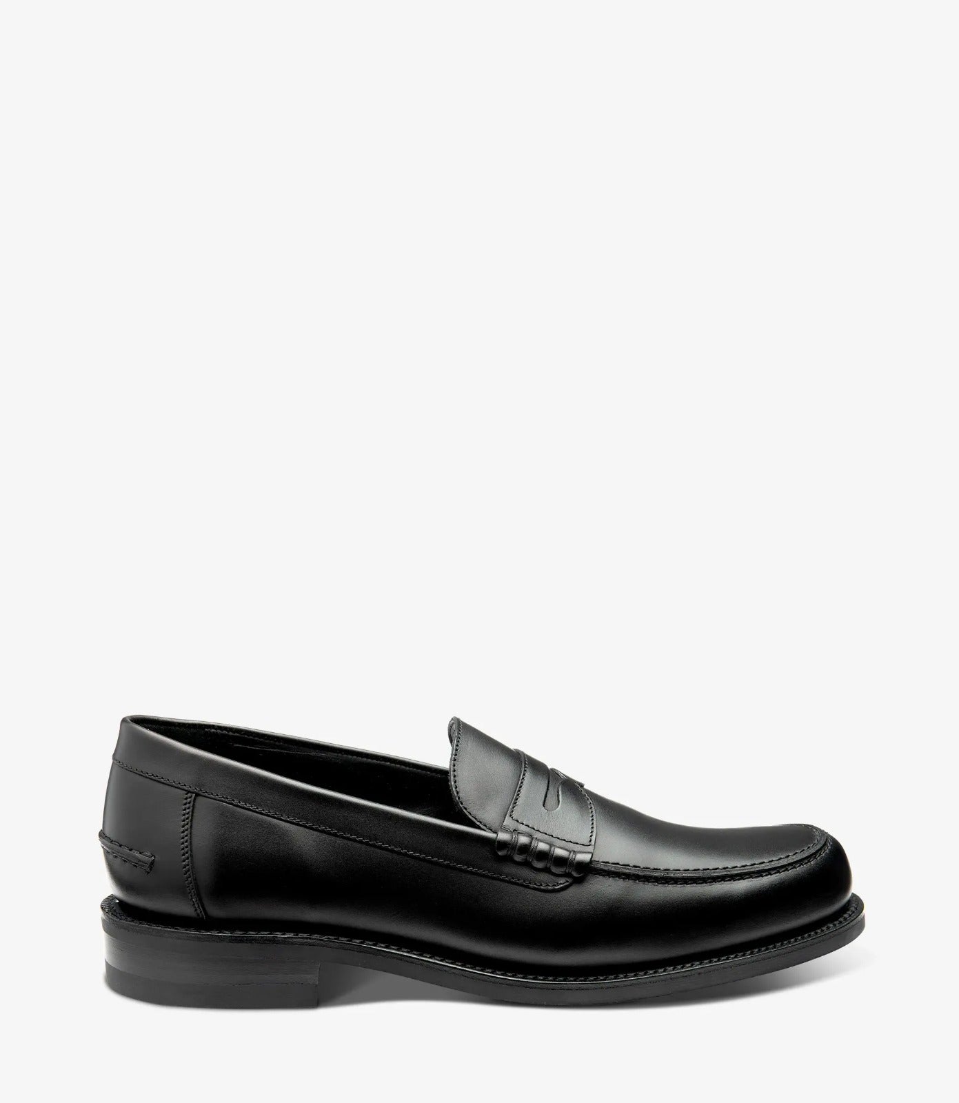LOAKE Kingscliffe Leather Loafers - Black Calf