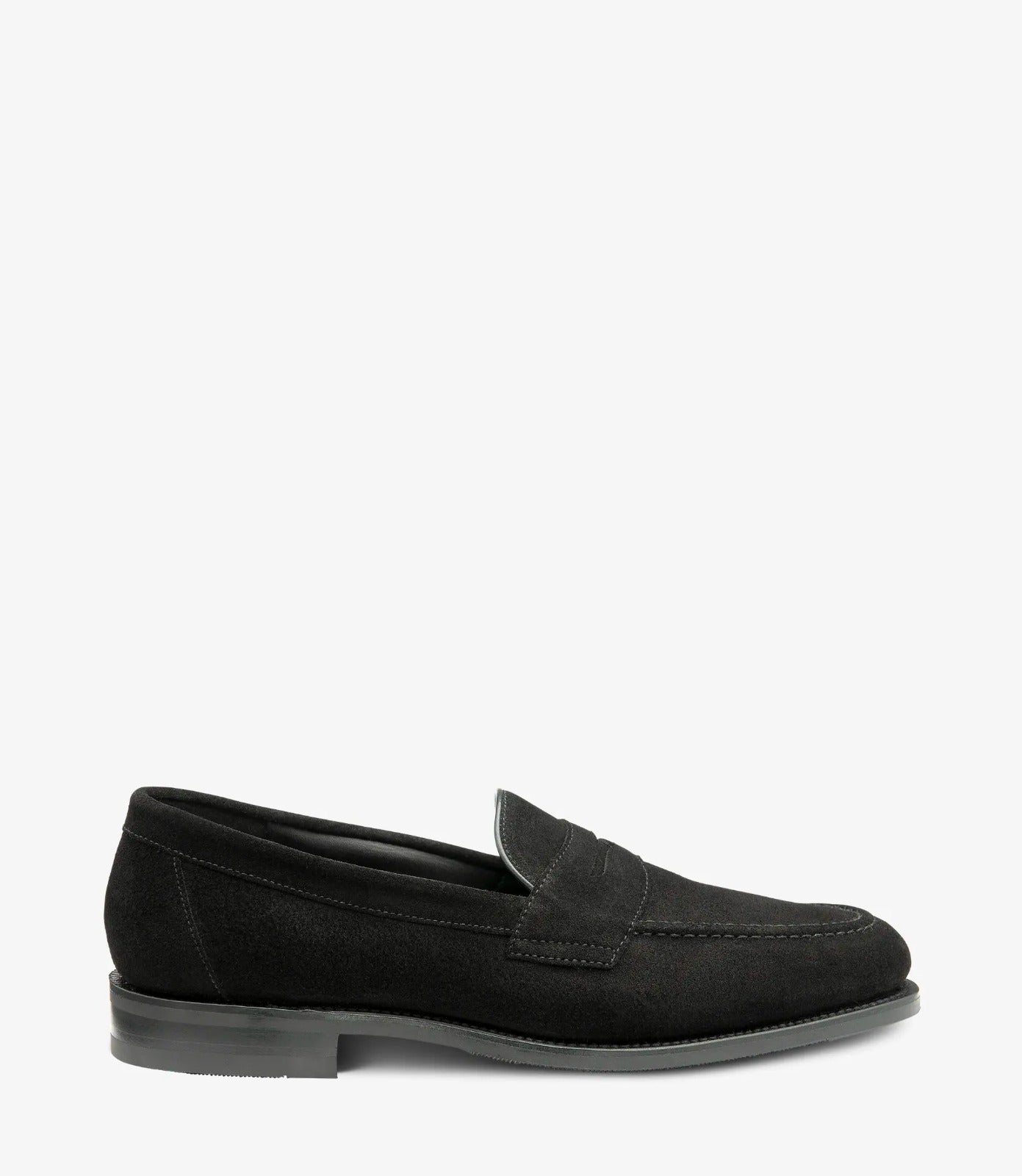 LOAKE Imperial Loafer - Black Suede - (F) fitting rubber Sole