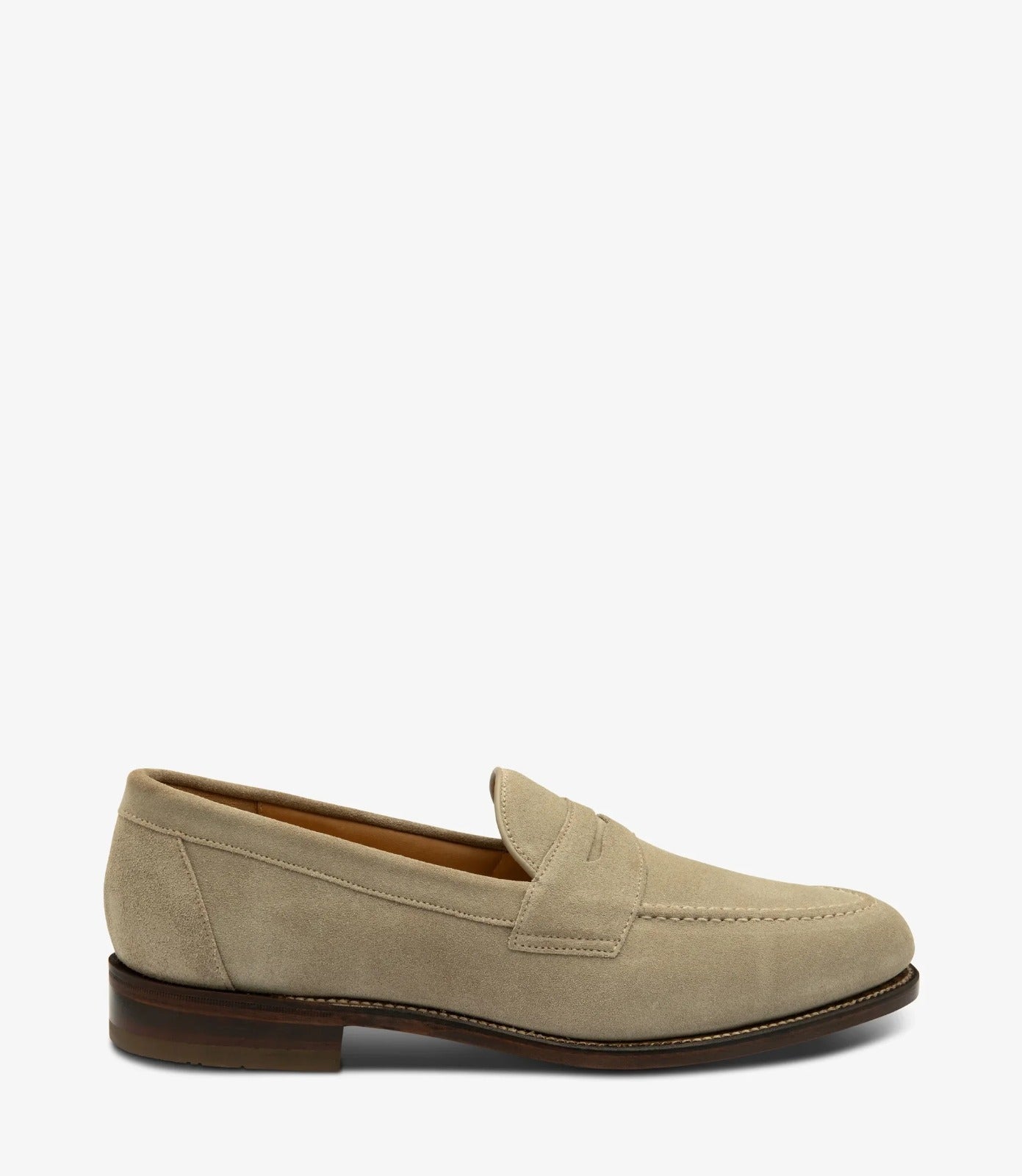 LOAKE Imperial Loafer  - Stone Suede - (F) fitting leather Sole