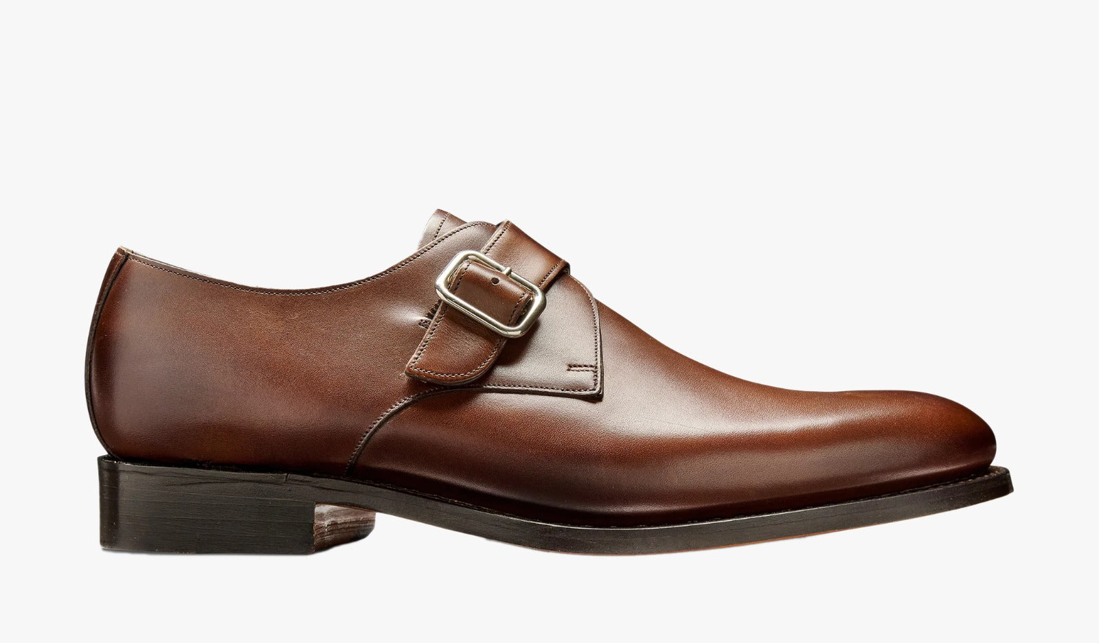 Barker Northcote Single Monk Shoe - Ebony Calf