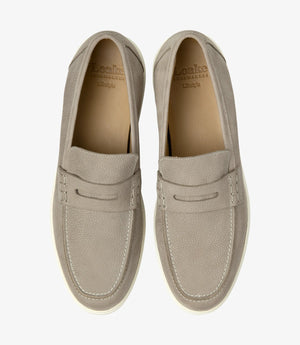 LOAKE Como Loafer Shoe - Grey Nubuck