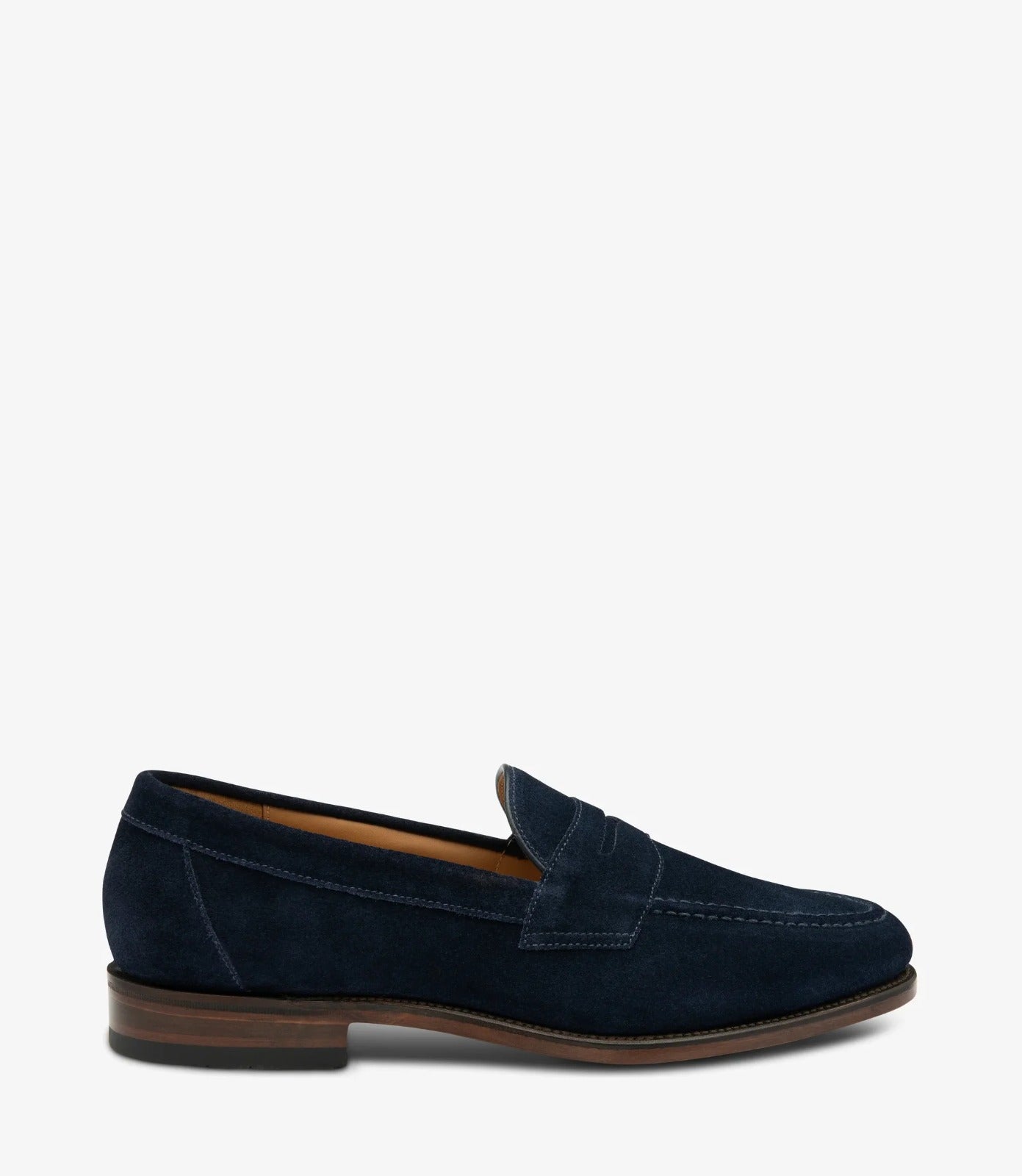 LOAKE Imperial Loafer  - Navy Suede - (F) fitting leather Sole
