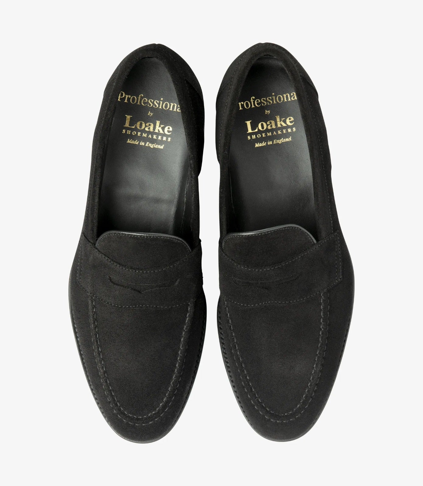 LOAKE Imperial Loafer - Black Suede - (F) Fitting Rubber Sole