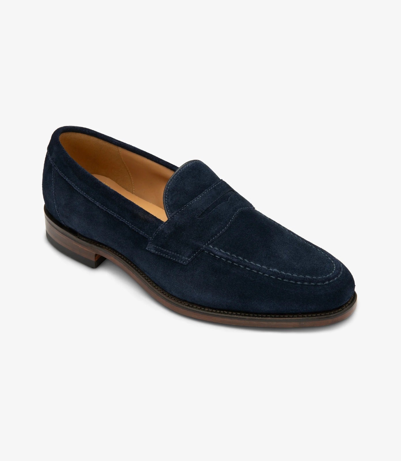 LOAKE Imperial Loafer  - Navy Suede - (F) fitting leather Sole