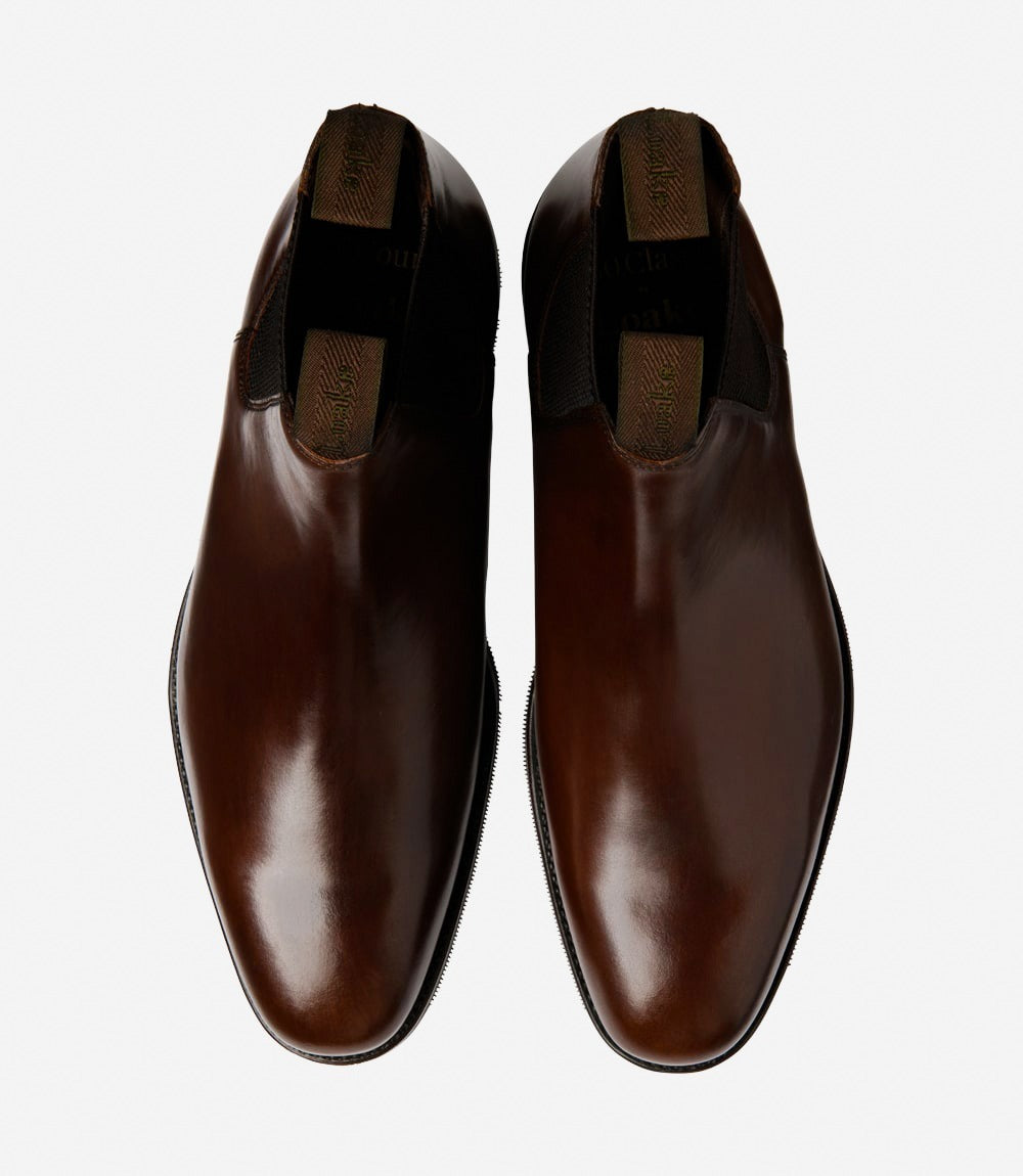 LOAKE Emsworth Chukka Boot - Dark Brown Calf