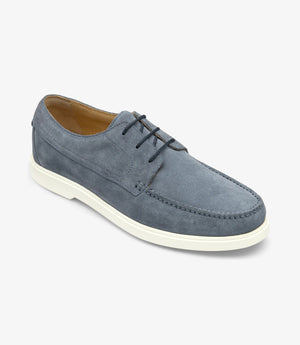 LOAKE Sardinia Loafer Shoe - Light Blue Suede