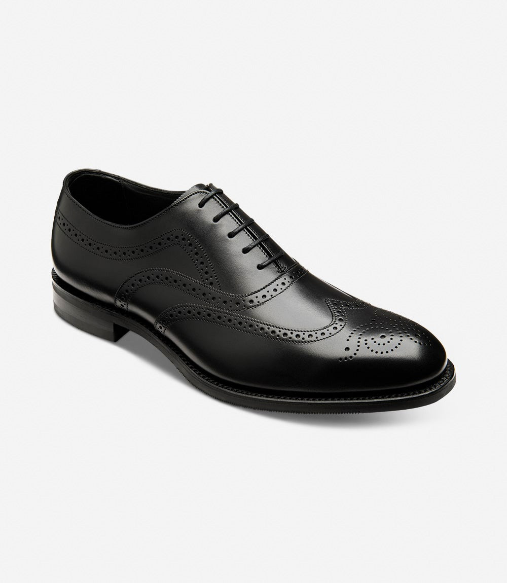 LOAKE - Castlegate Premium Brogue Shoe - Black Calf