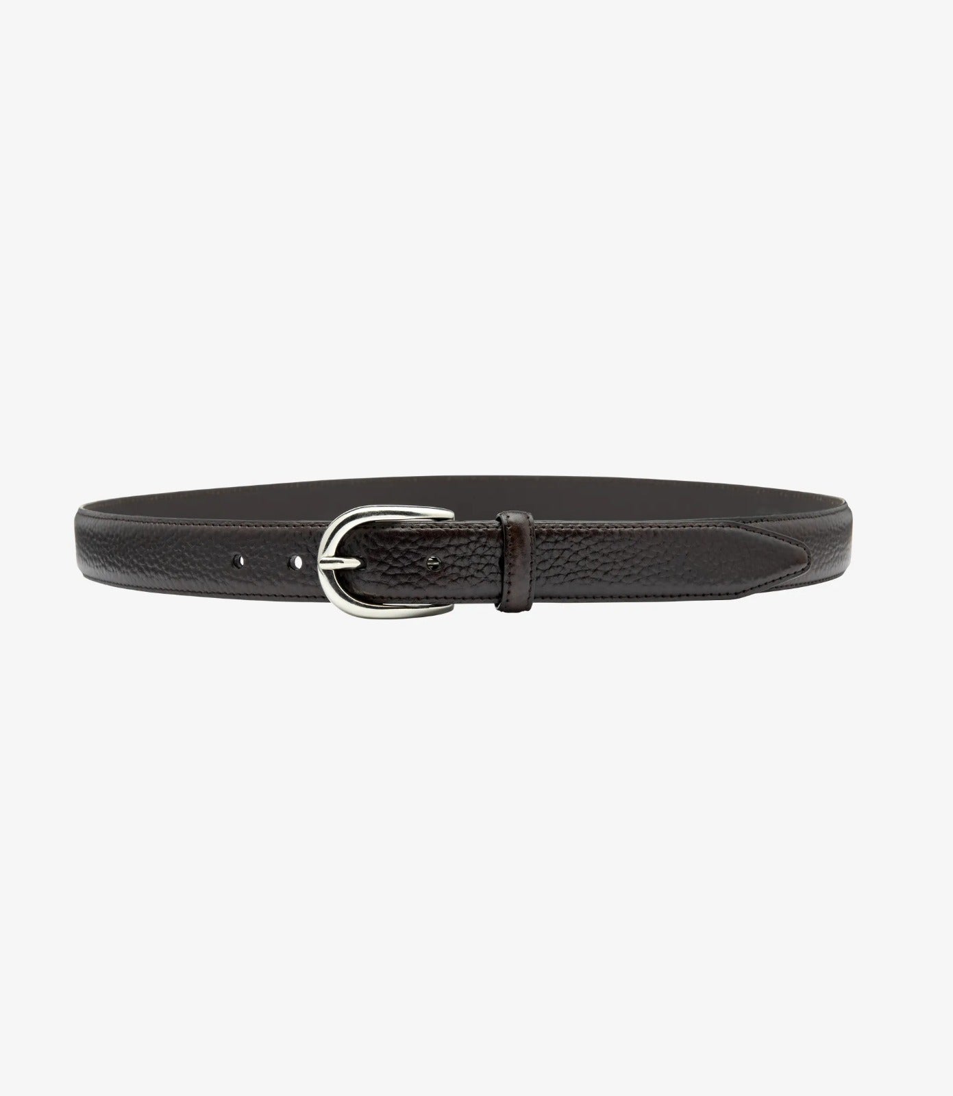 Loake Harry Leather Belt - Black Leather