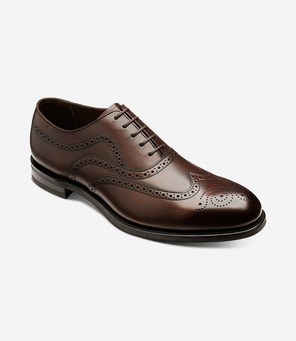 LOAKE - Castlegate Premium Brogue Shoe - Scorched Walnut