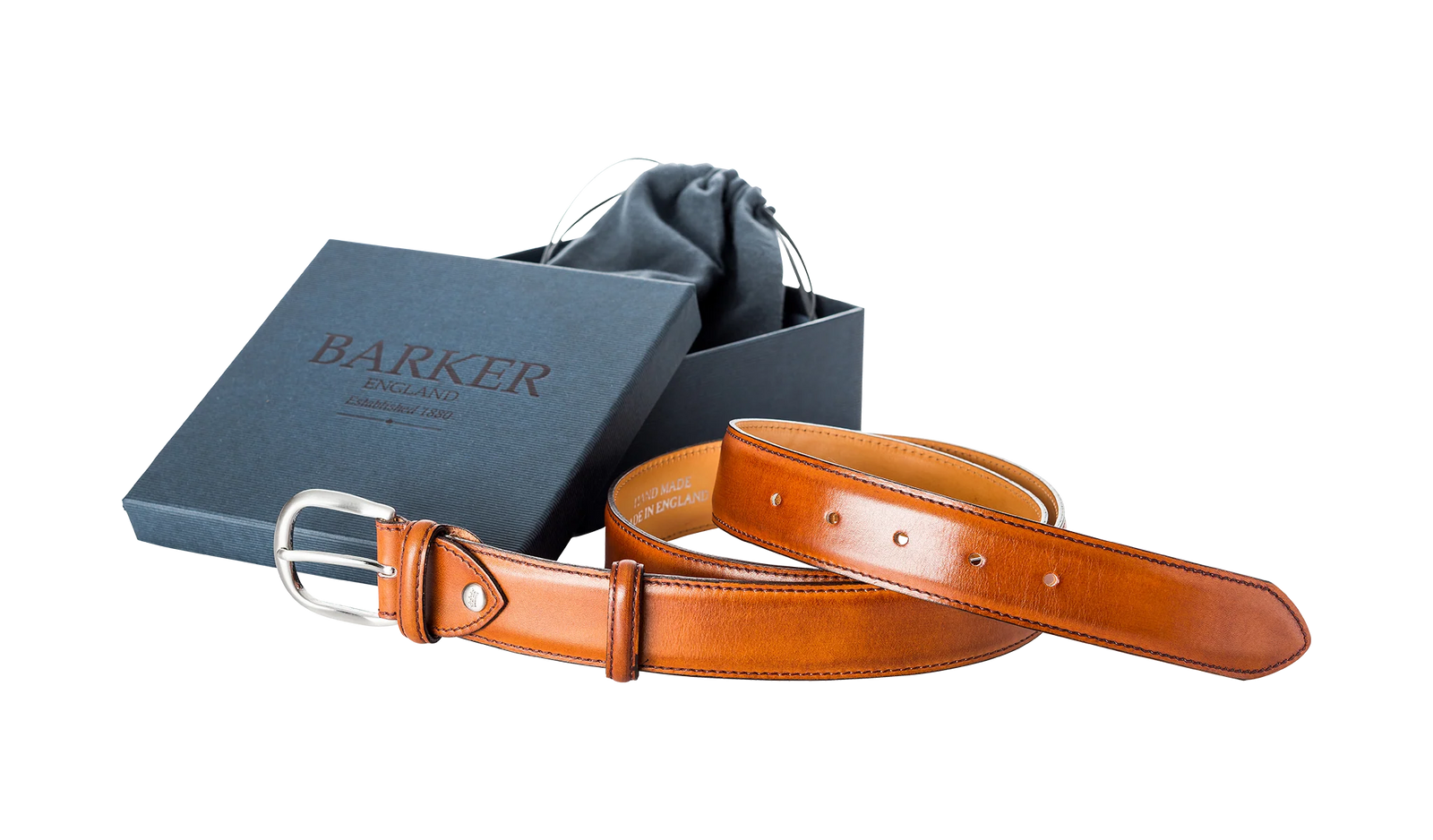 Barker Plain Belt - Rosewood Calf