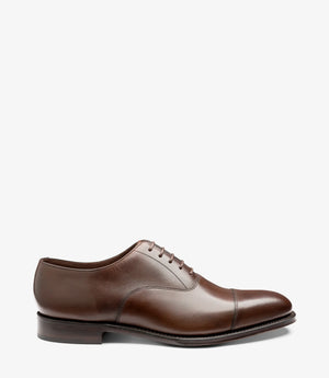 LOAKE Aldwych Oxford Shoe - Dark Brown Calf (F - fitting)