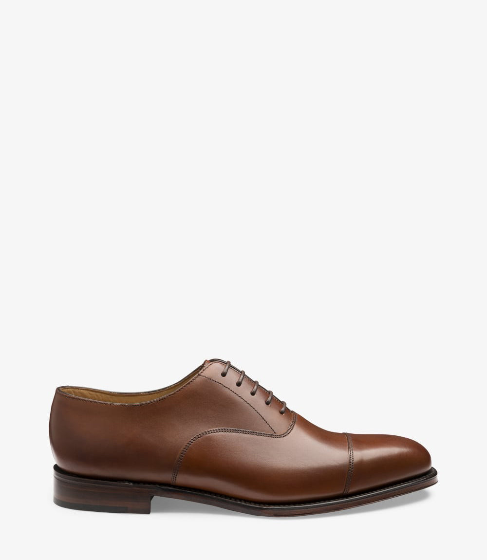 LOAKE Aldwych Calf Oxford Shoe - Mahogany (G Wide)