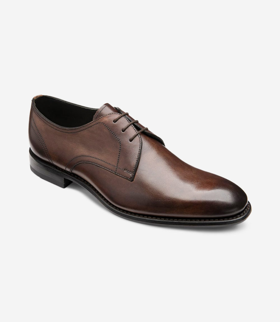 LOAKE - Atherton Premium Derby Shoe - Dark Brown Calf
