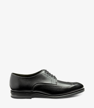 LOAKE Bale Premium Brogue Shoe - Black Calf