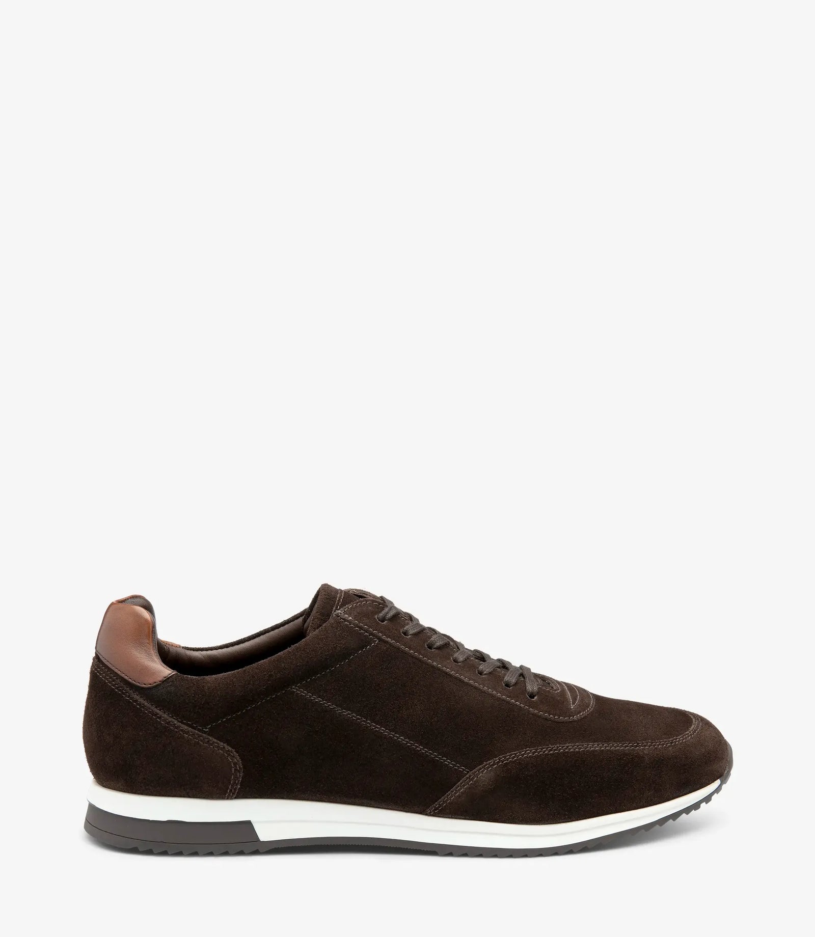 LOAKE  Bannister - Leather Sneakers - Dark Brown Suede
