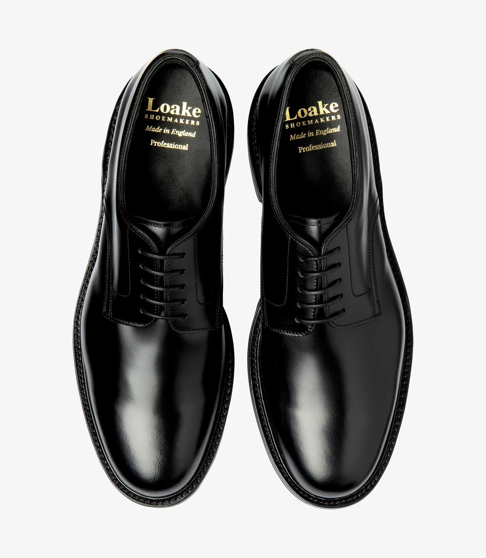 LOAKE Barbican Derby Shoe - Black Calf