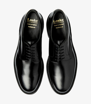 LOAKE Barbican Derby Shoe - Black Calf