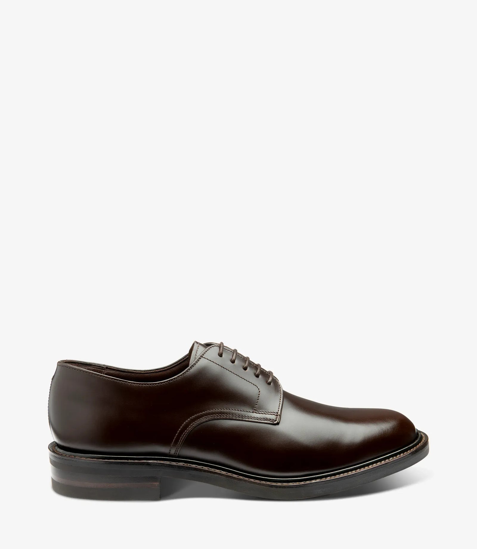 LOAKE Barbican Derby Shoe - Dark Brown Calf