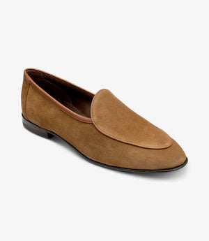 LOAKE Belgrave Loafer Shoe - Chestnut Suede