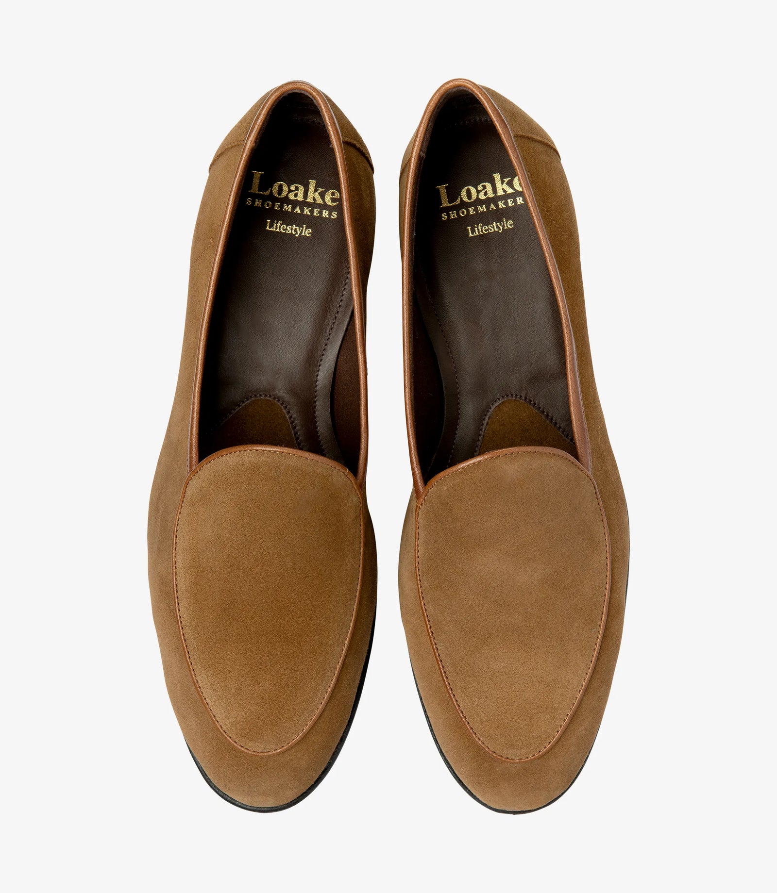 LOAKE Belgrave Loafer Shoe - Chestnut Suede