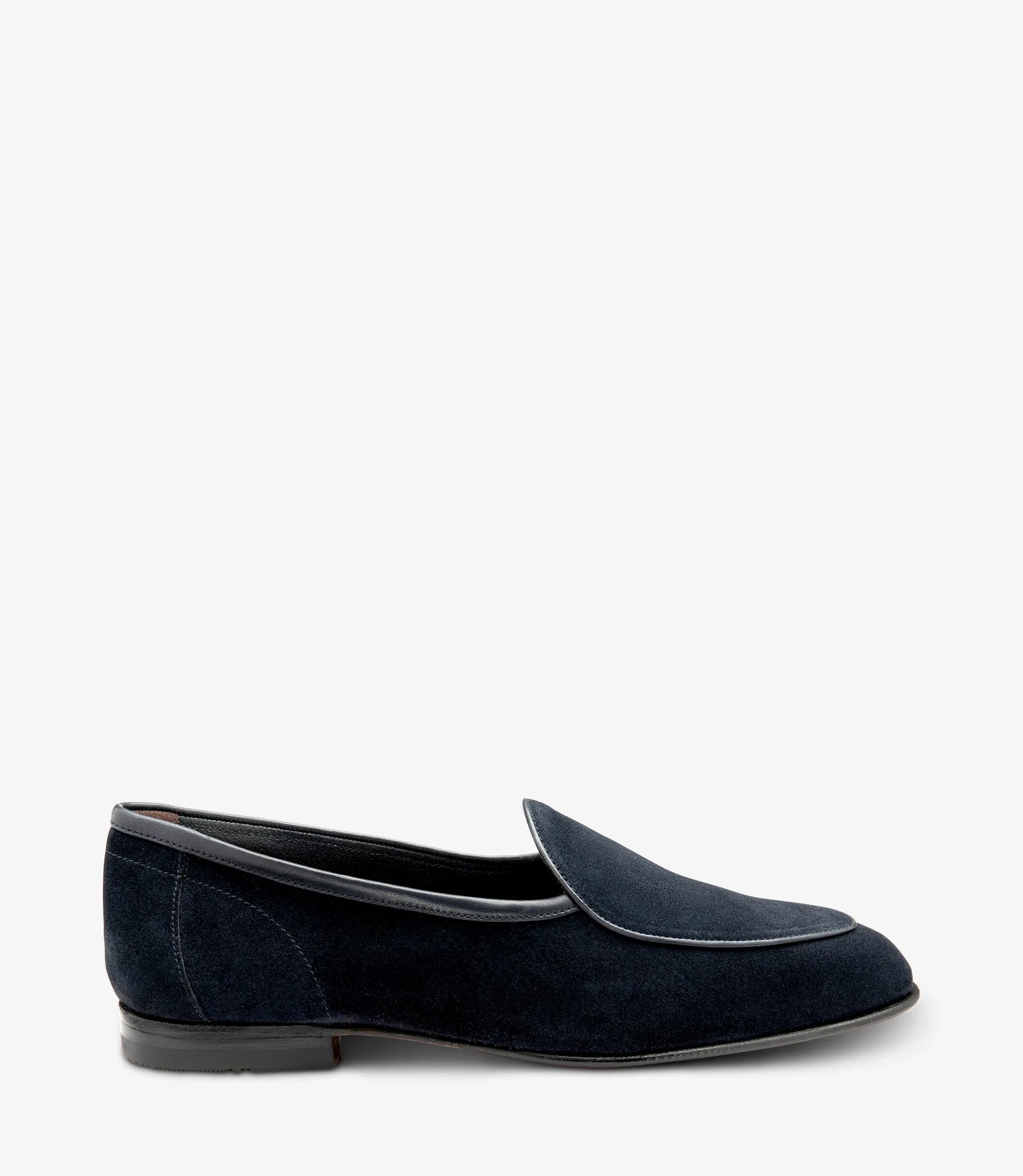 LOAKE Belgrave Loafer Shoe - Navy Suede